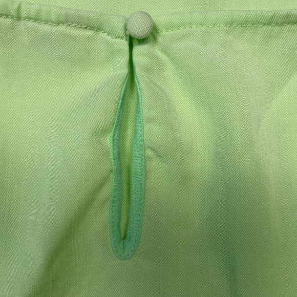 Soft Surroundings Bright Green Ruffle Sleeve Top Size Medium - Picture 6 of 8